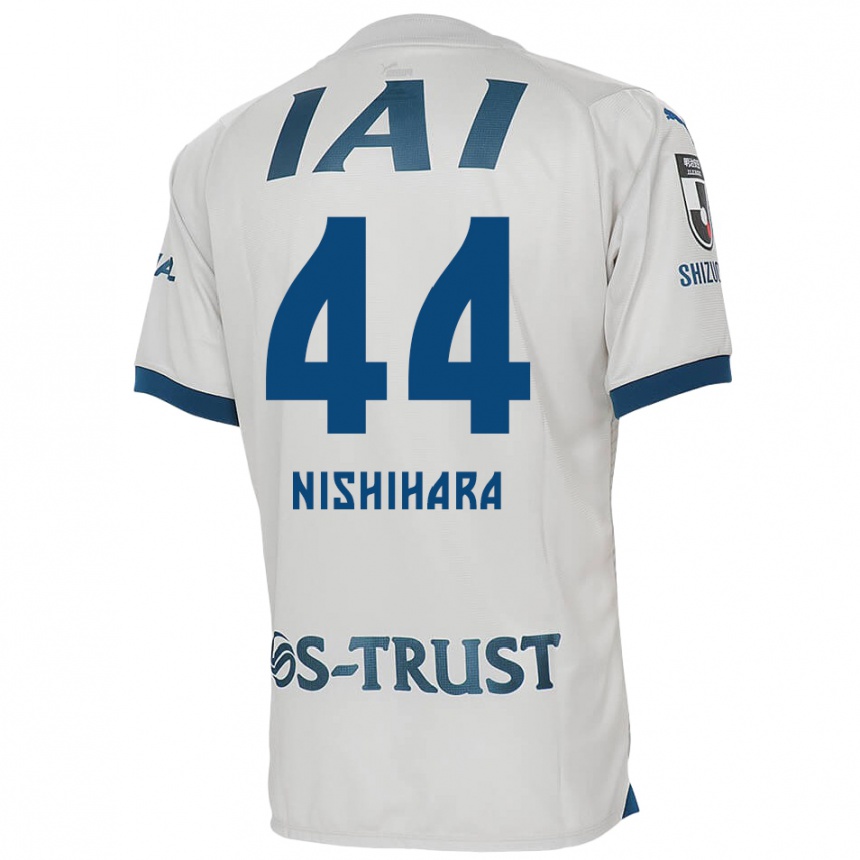 Vaikiškas Motoki Nishihara #44 Balta Mėlyna Išvykos Marškinėliai 2024/25 T-Shirt