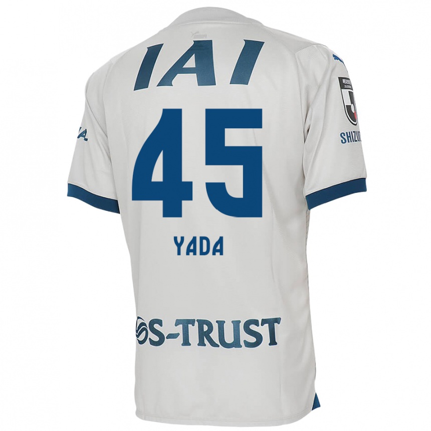 Vaikiškas Ryunosuke Yada #45 Balta Mėlyna Išvykos Marškinėliai 2024/25 T-Shirt