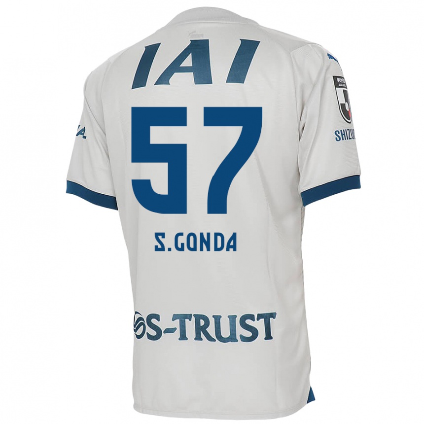 Vaikiškas Shuichi Gonda #57 Balta Mėlyna Išvykos Marškinėliai 2024/25 T-Shirt