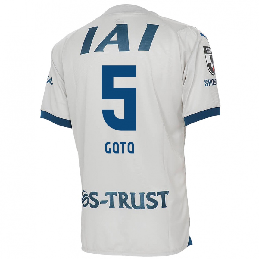 Vaikiškas Keita Goto #5 Balta Mėlyna Išvykos Marškinėliai 2024/25 T-Shirt