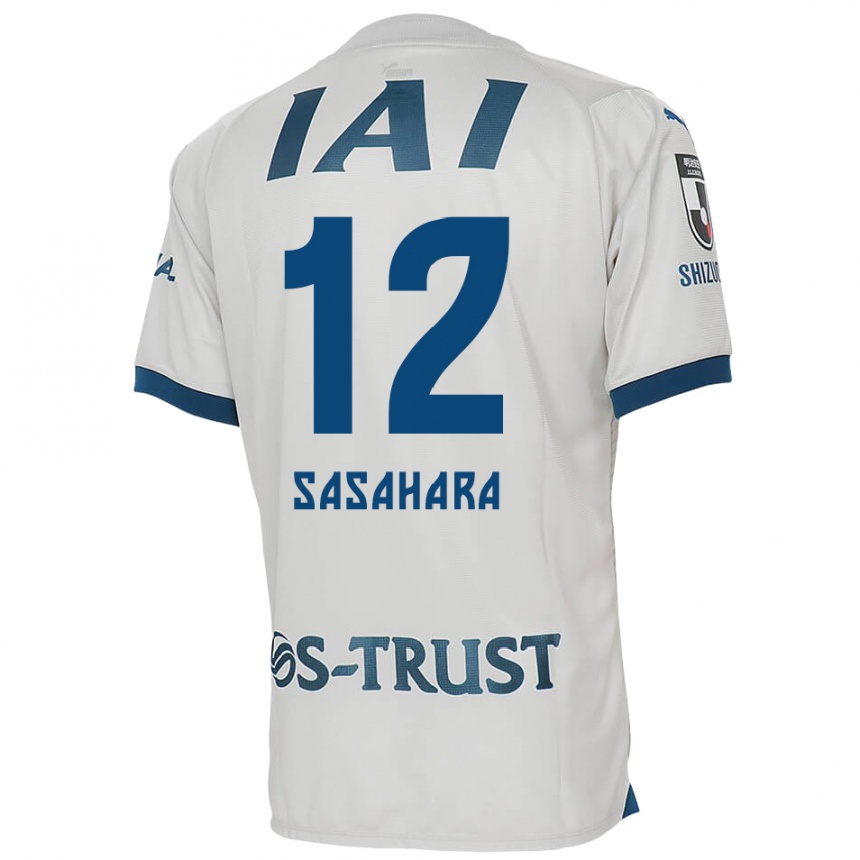 Vaikiškas Kenshin Sasahara #12 Balta Mėlyna Išvykos Marškinėliai 2024/25 T-Shirt