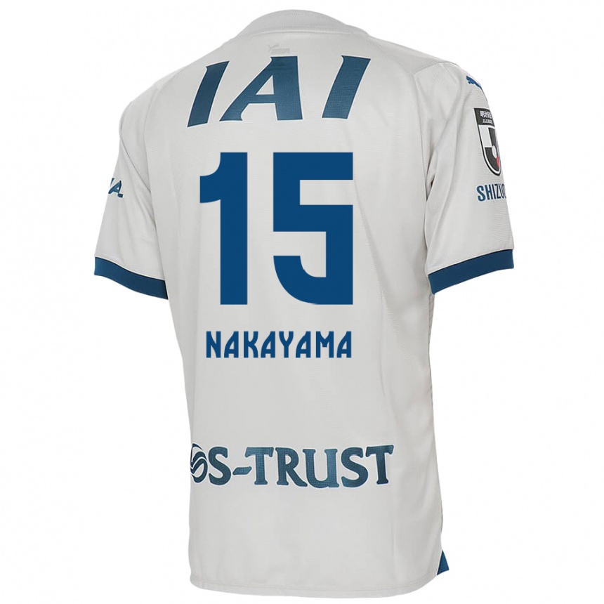 Vaikiškas Atsuki Nakayama #15 Balta Mėlyna Išvykos Marškinėliai 2024/25 T-Shirt