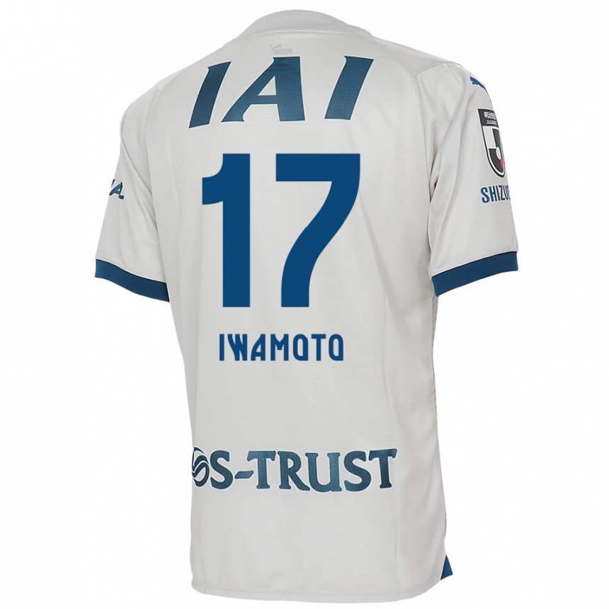 Vaikiškas Shogo Iwamoto #17 Balta Mėlyna Išvykos Marškinėliai 2024/25 T-Shirt