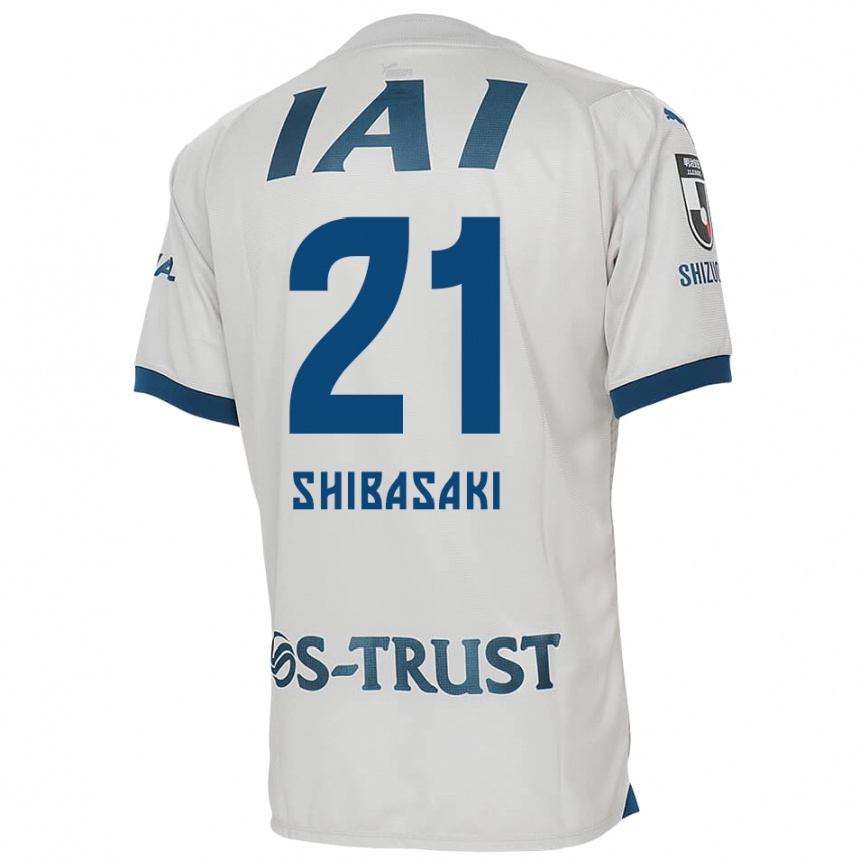 Vaikiškas Kaito Shibasaki #21 Balta Mėlyna Išvykos Marškinėliai 2024/25 T-Shirt