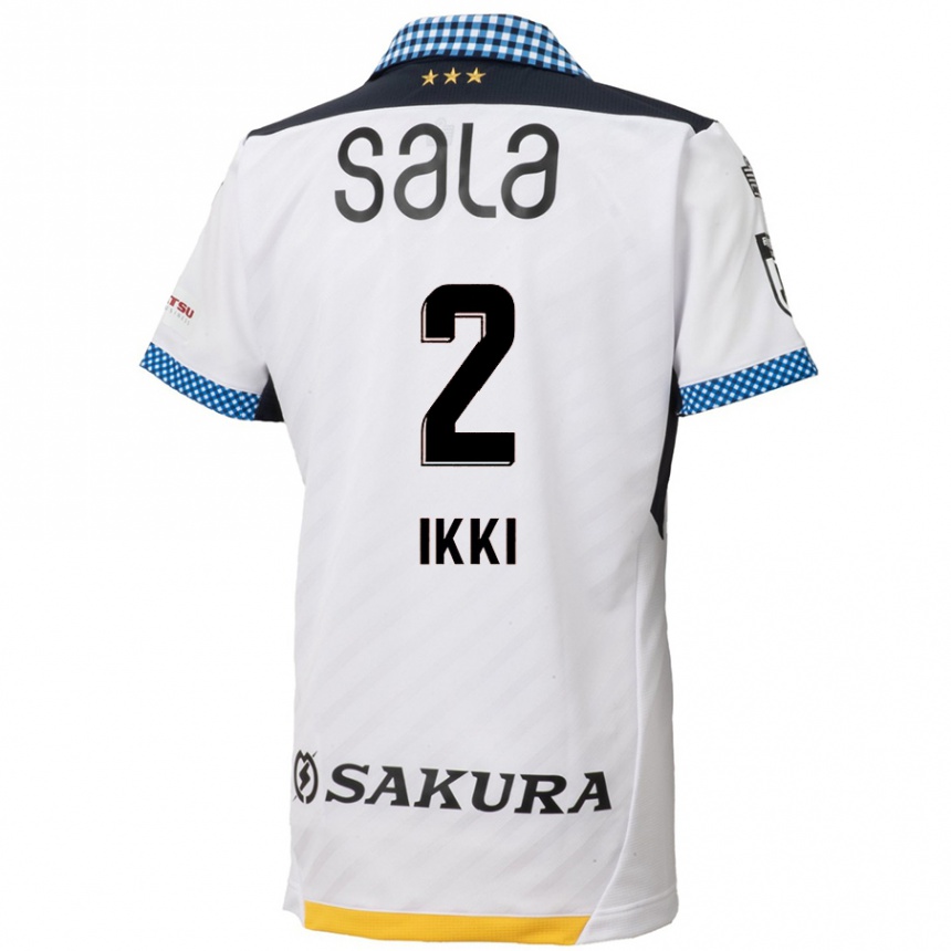 Vaikiškas Ikki Kawasaki #2 Balta Juoda Išvykos Marškinėliai 2024/25 T-Shirt