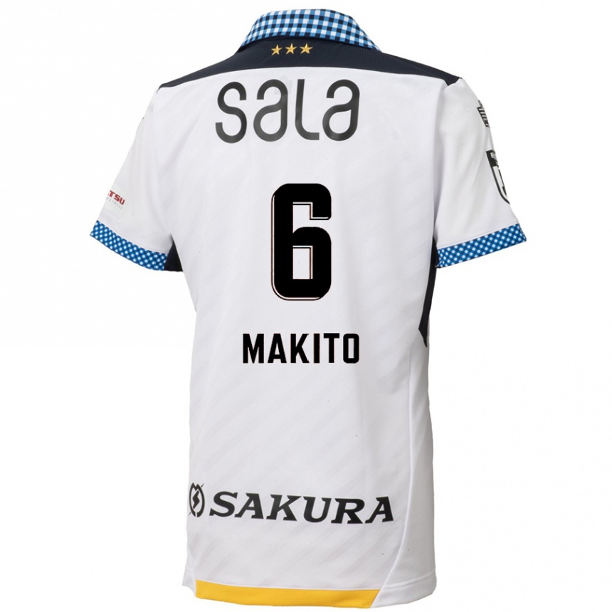 Vaikiškas Makito Ito #6 Balta Juoda Išvykos Marškinėliai 2024/25 T-Shirt