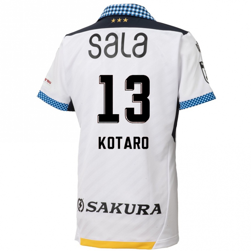 Vaikiškas Kotaro Fujikawa #13 Balta Juoda Išvykos Marškinėliai 2024/25 T-Shirt