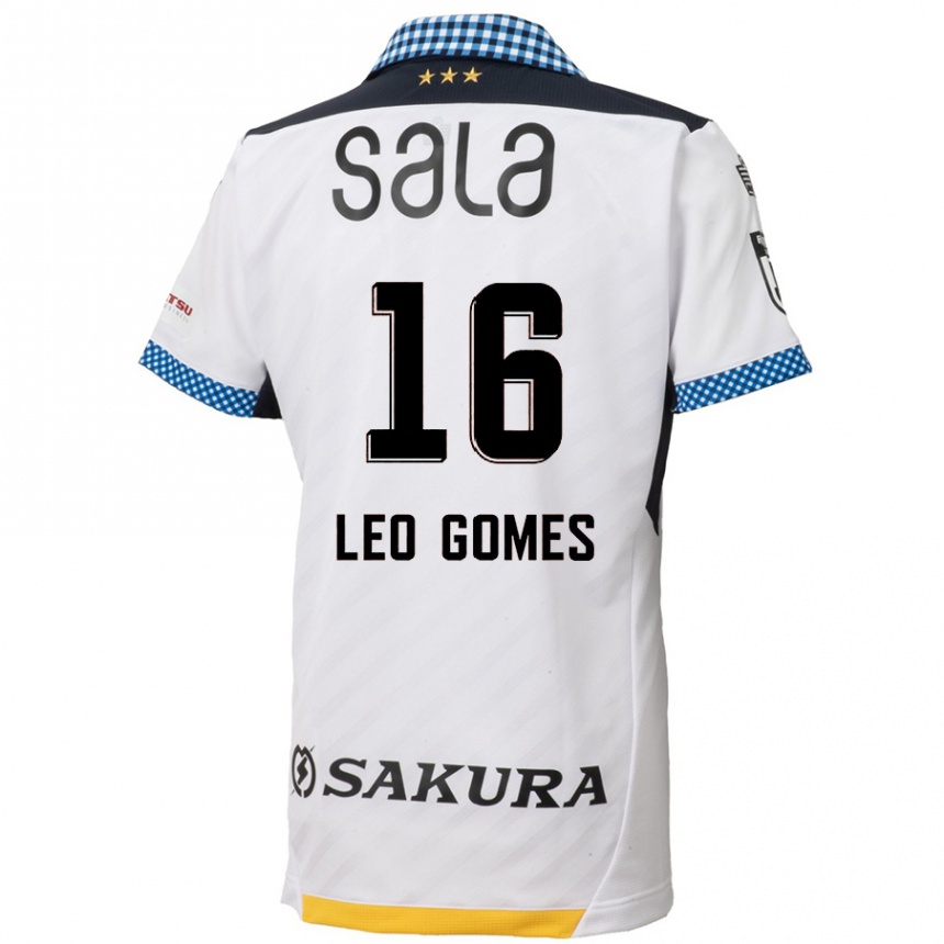 Vaikiškas Léo Gomes #16 Balta Juoda Išvykos Marškinėliai 2024/25 T-Shirt