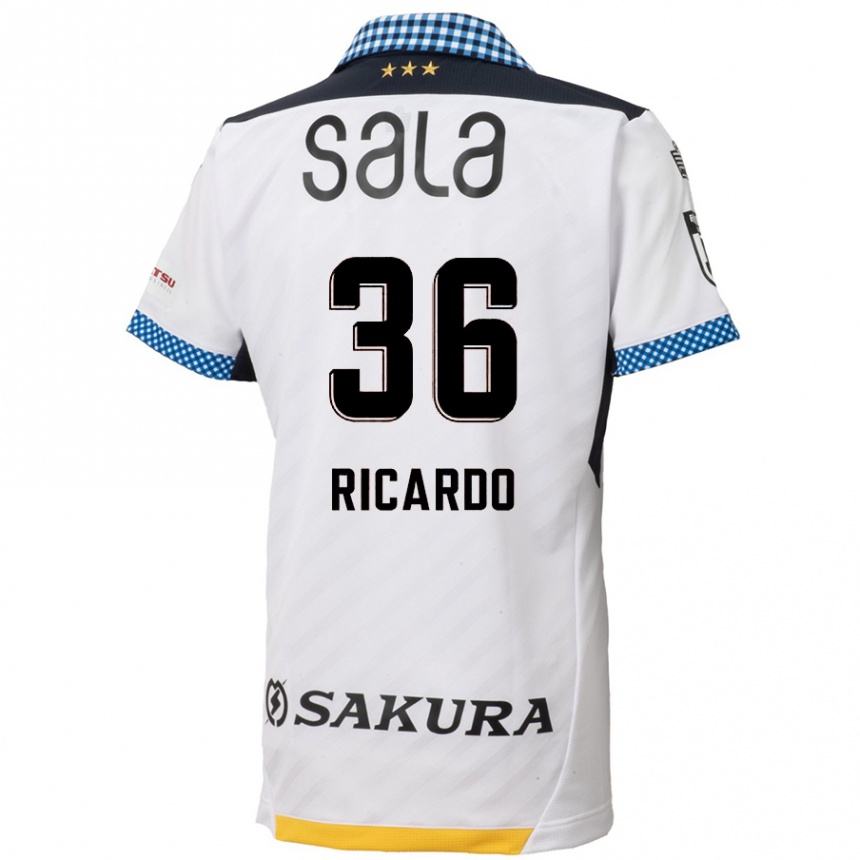 Vaikiškas Ricardo Graça #36 Balta Juoda Išvykos Marškinėliai 2024/25 T-Shirt