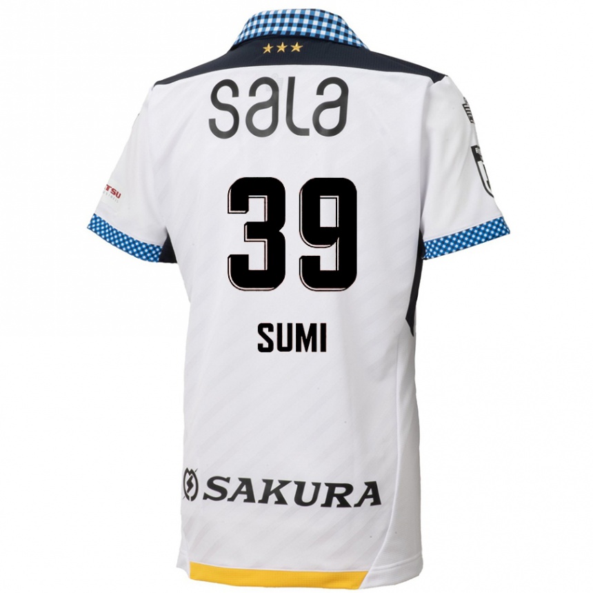 Vaikiškas Koshiro Sumi #39 Balta Juoda Išvykos Marškinėliai 2024/25 T-Shirt