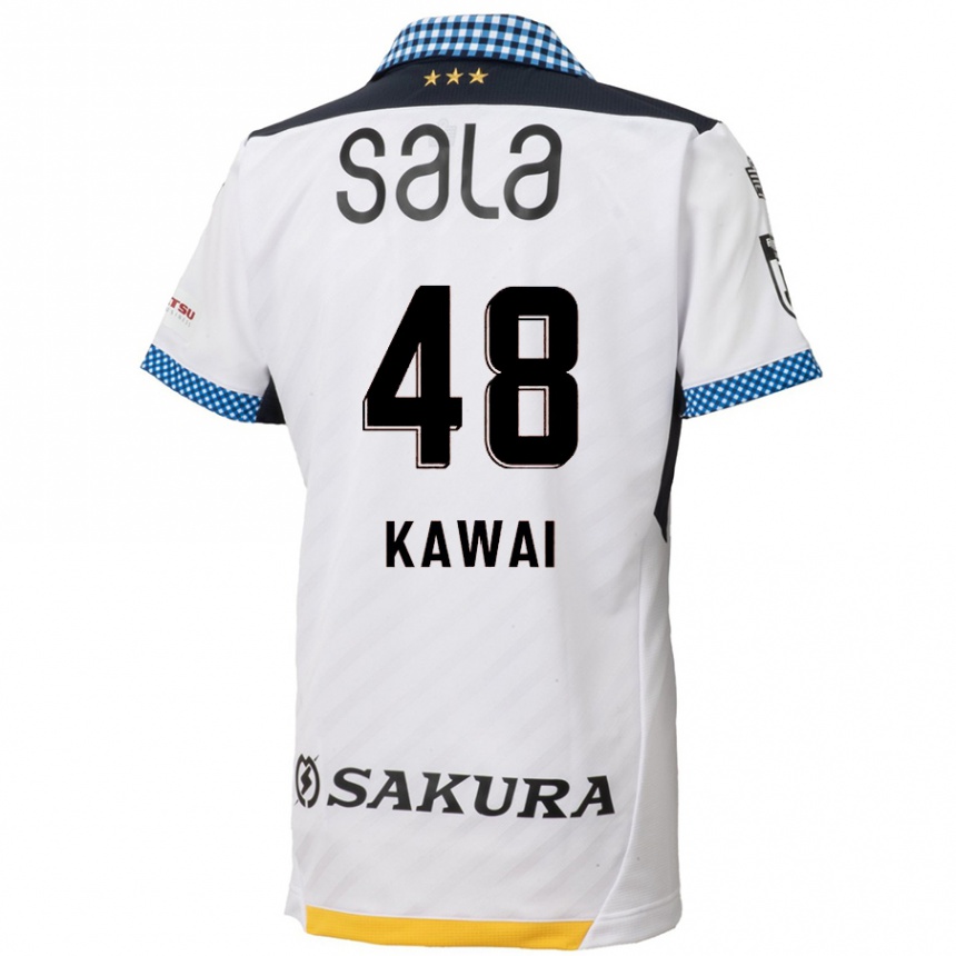 Vaikiškas Tokumo Kawai #48 Balta Juoda Išvykos Marškinėliai 2024/25 T-Shirt