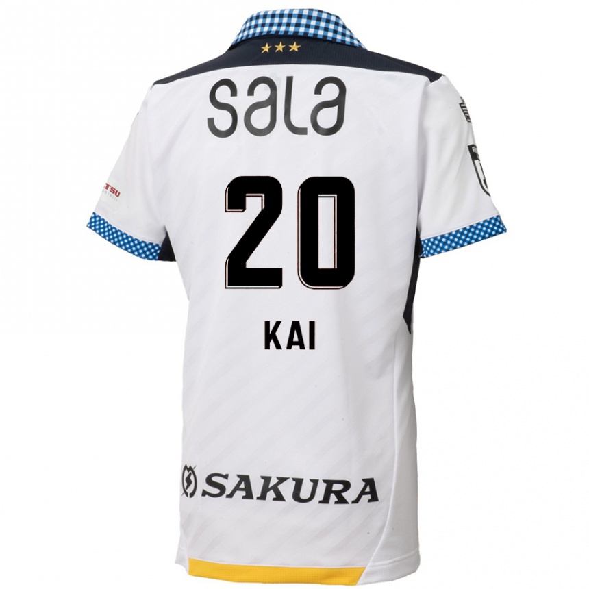 Vaikiškas Yua Kai #20 Balta Juoda Išvykos Marškinėliai 2024/25 T-Shirt