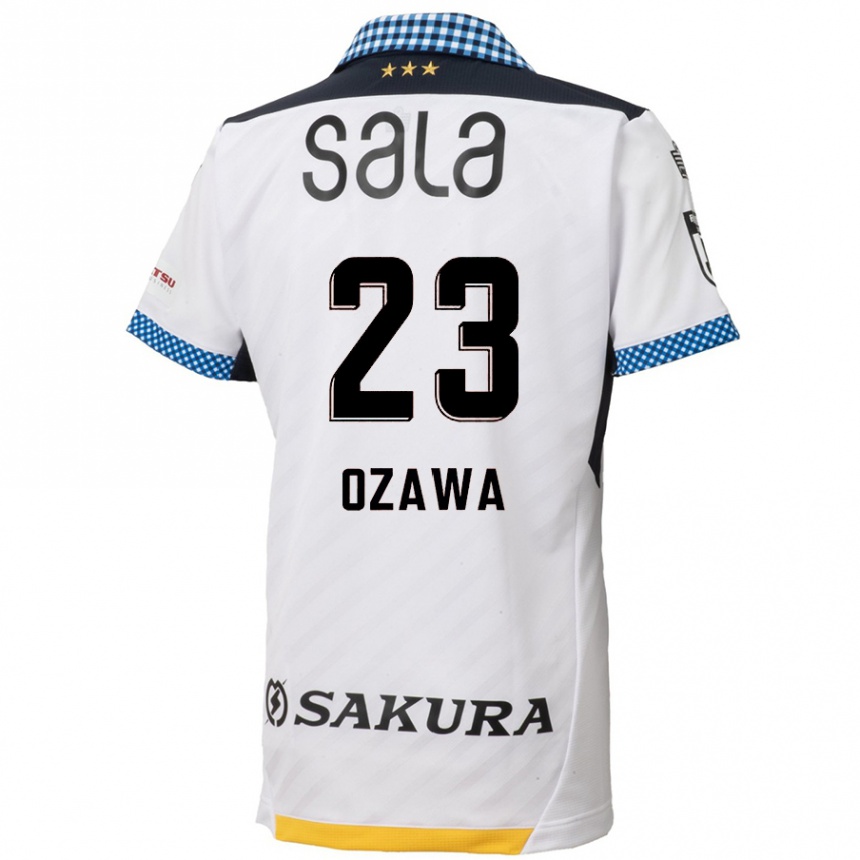 Vaikiškas Yugo Ozawa #23 Balta Juoda Išvykos Marškinėliai 2024/25 T-Shirt