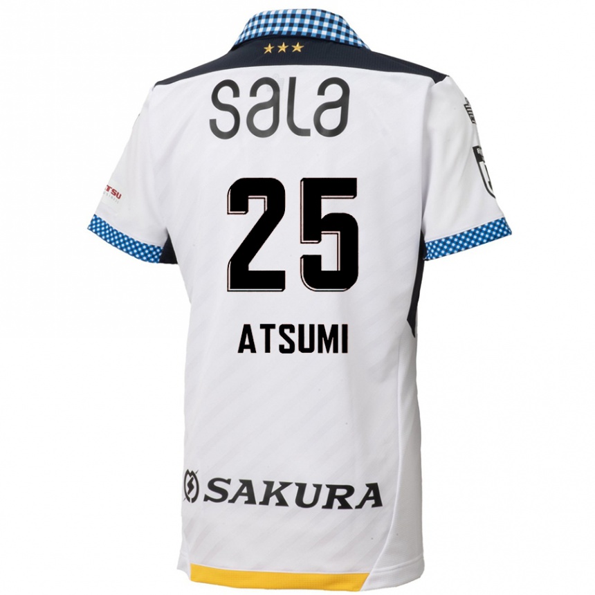 Vaikiškas Keita Atsumi #25 Balta Juoda Išvykos Marškinėliai 2024/25 T-Shirt