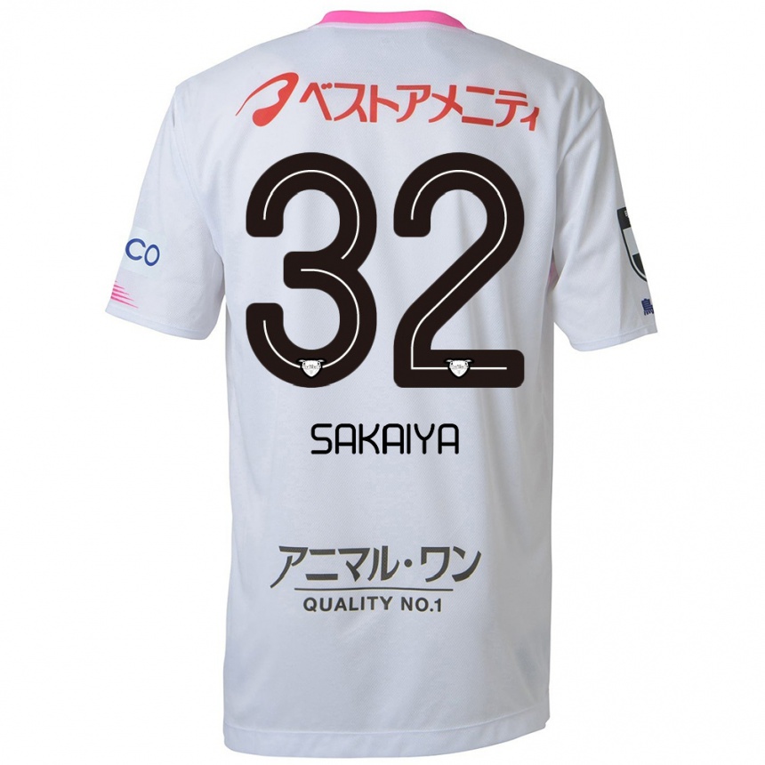 Vaikiškas Keisuke Sakaiya #32 Balta Mėlyna Rožinė Išvykos Marškinėliai 2024/25 T-Shirt