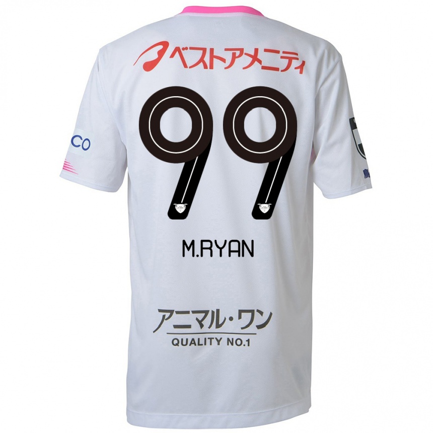 Vaikiškas Marcelo Ryan #99 Balta Mėlyna Rožinė Išvykos Marškinėliai 2024/25 T-Shirt