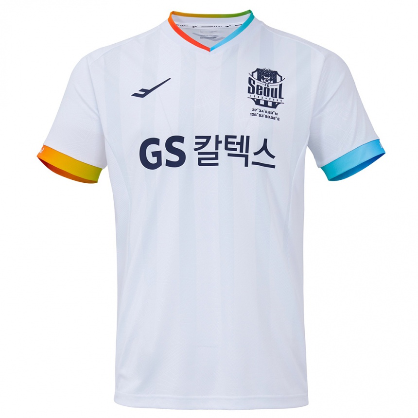 Vaikiškas Seung-Mo Lee #8 Balta Mėlyna Išvykos Marškinėliai 2024/25 T-Shirt