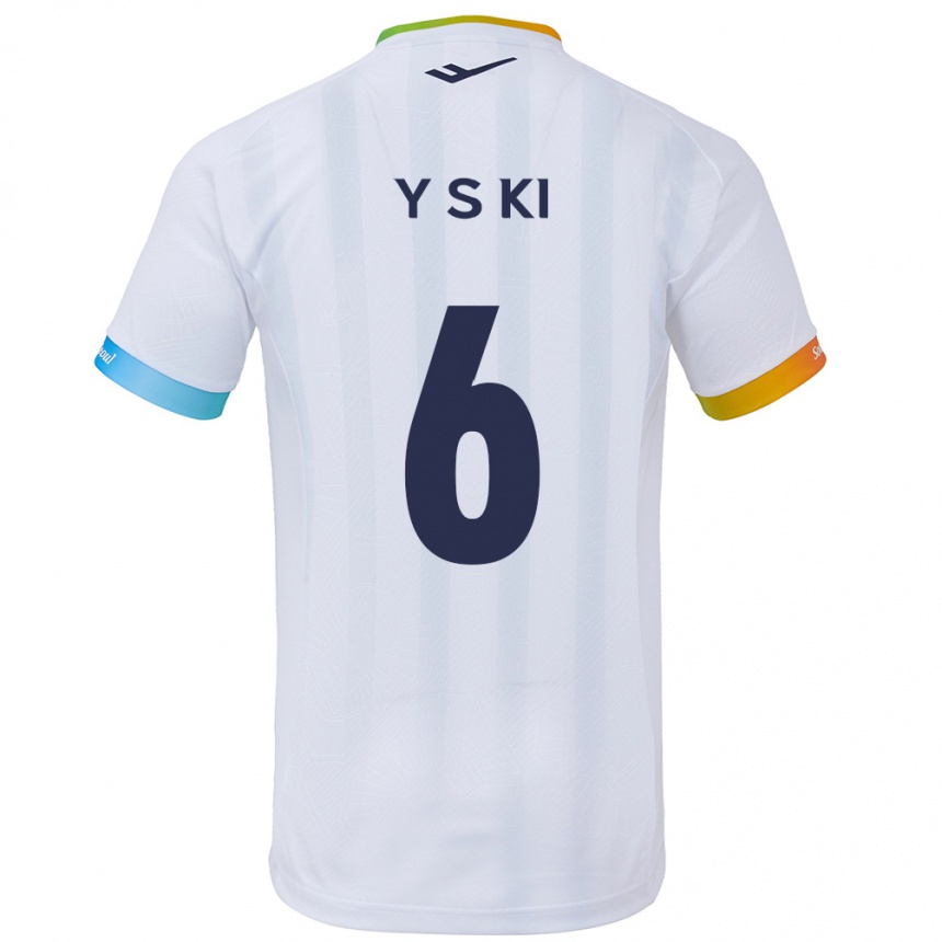 Vaikiškas Sung-Yueng Ki #6 Balta Mėlyna Išvykos Marškinėliai 2024/25 T-Shirt