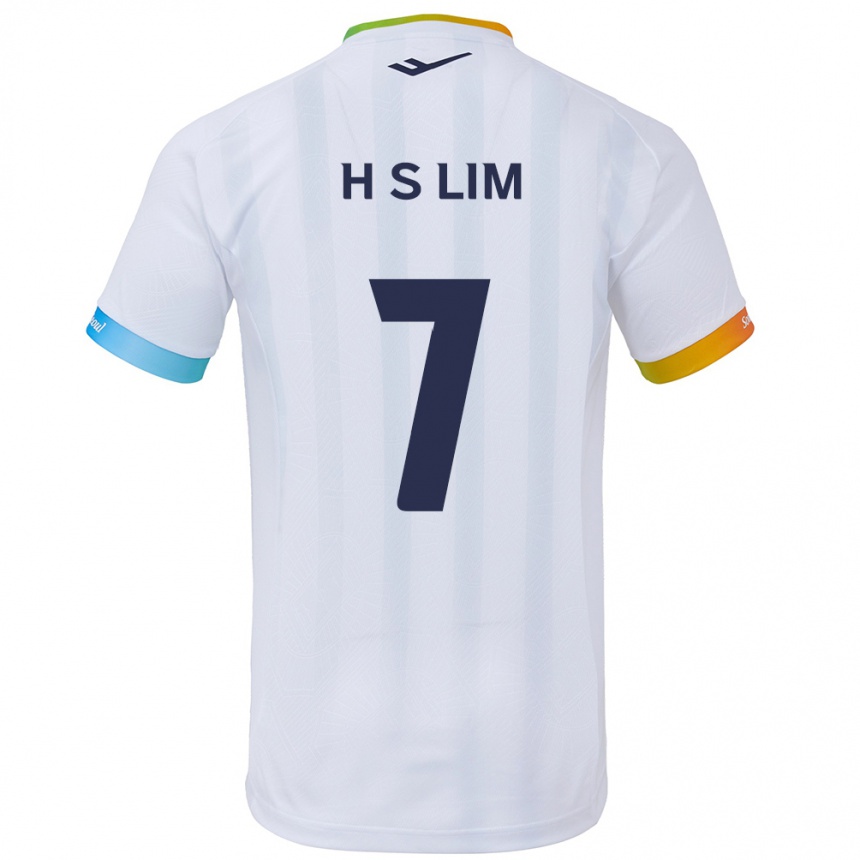 Vaikiškas Sang-Hyub Lim #7 Balta Mėlyna Išvykos Marškinėliai 2024/25 T-Shirt