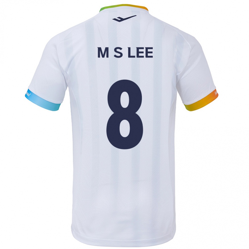 Vaikiškas Seung-Mo Lee #8 Balta Mėlyna Išvykos Marškinėliai 2024/25 T-Shirt