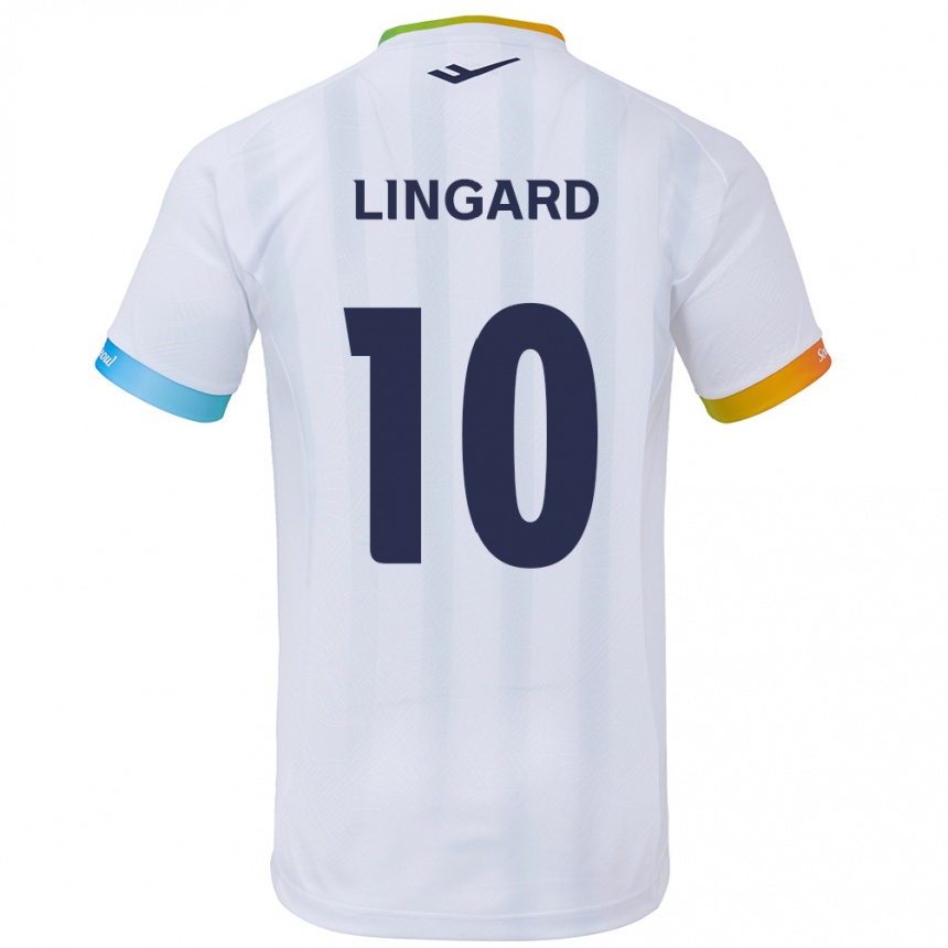 Vaikiškas Jesse Lingard #10 Balta Mėlyna Išvykos Marškinėliai 2024/25 T-Shirt