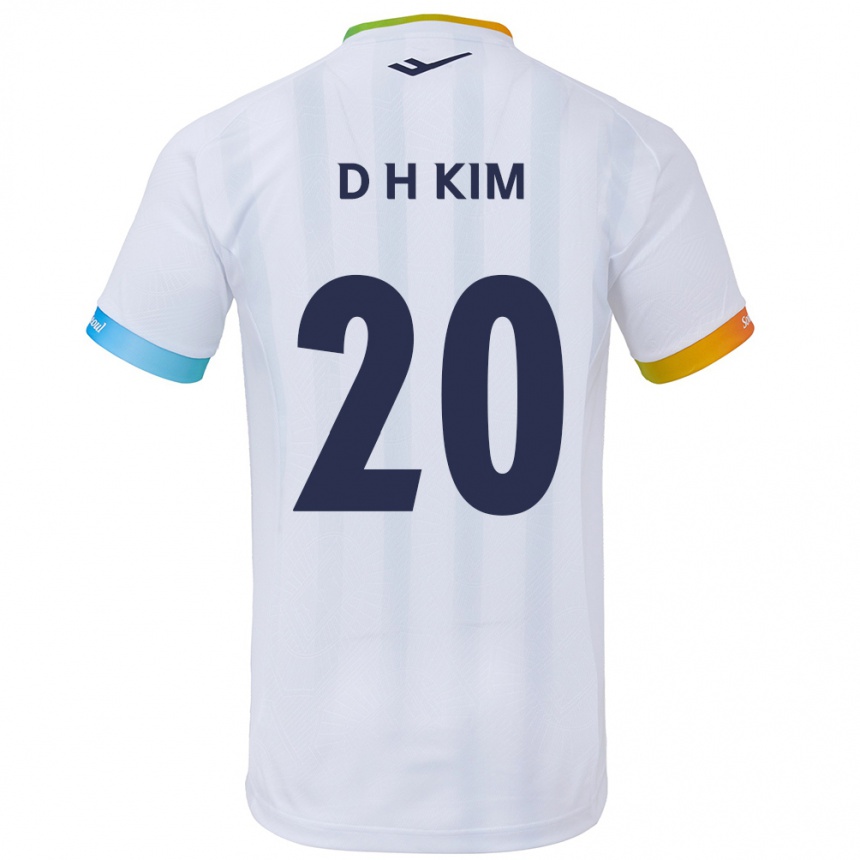 Vaikiškas Hyeon-Deok Kim #20 Balta Mėlyna Išvykos Marškinėliai 2024/25 T-Shirt