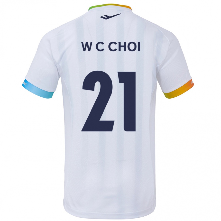 Vaikiškas Cheol-Won Choi #21 Balta Mėlyna Išvykos Marškinėliai 2024/25 T-Shirt