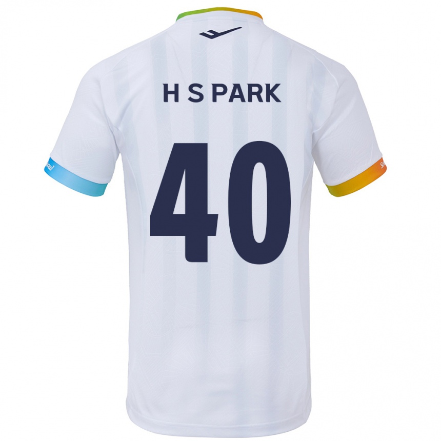 Vaikiškas Seong-Hun Park #40 Balta Mėlyna Išvykos Marškinėliai 2024/25 T-Shirt