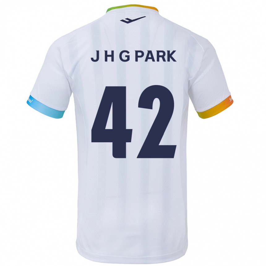 Vaikiškas Jang Han-Gyeol Park #42 Balta Mėlyna Išvykos Marškinėliai 2024/25 T-Shirt