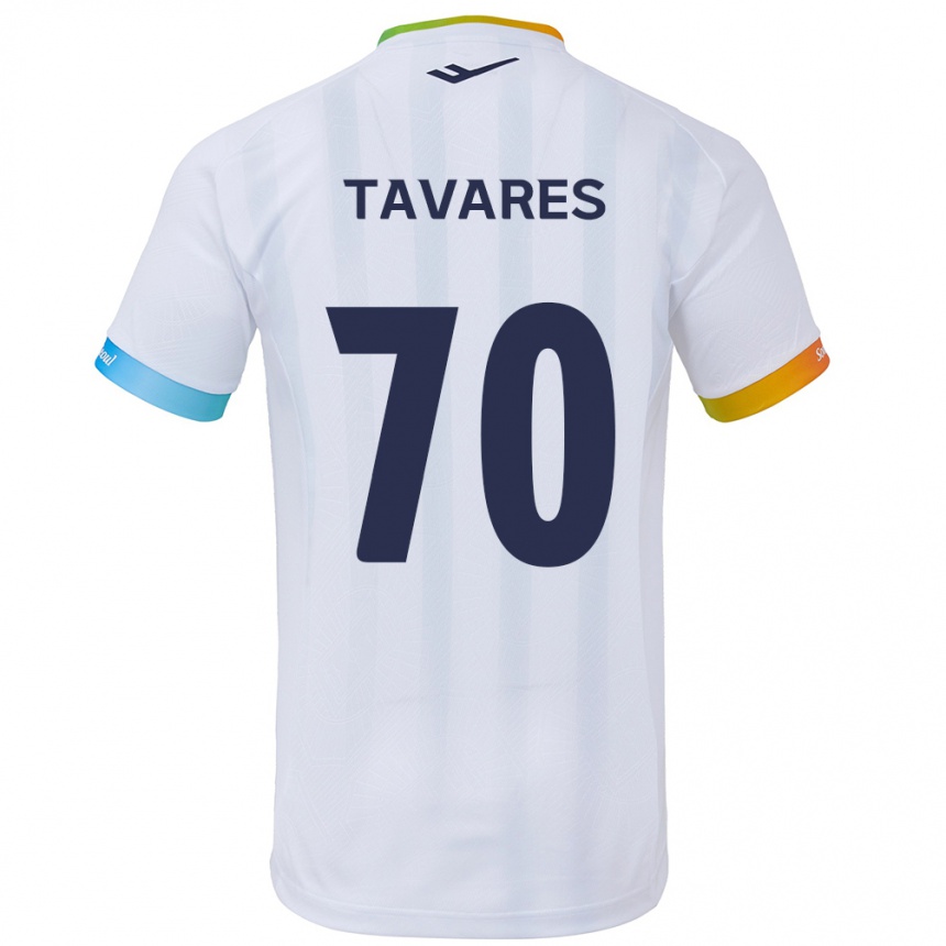 Vaikiškas Ronaldo Tavares #70 Balta Mėlyna Išvykos Marškinėliai 2024/25 T-Shirt