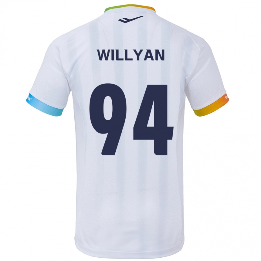 Vaikiškas Willyan #94 Balta Mėlyna Išvykos Marškinėliai 2024/25 T-Shirt