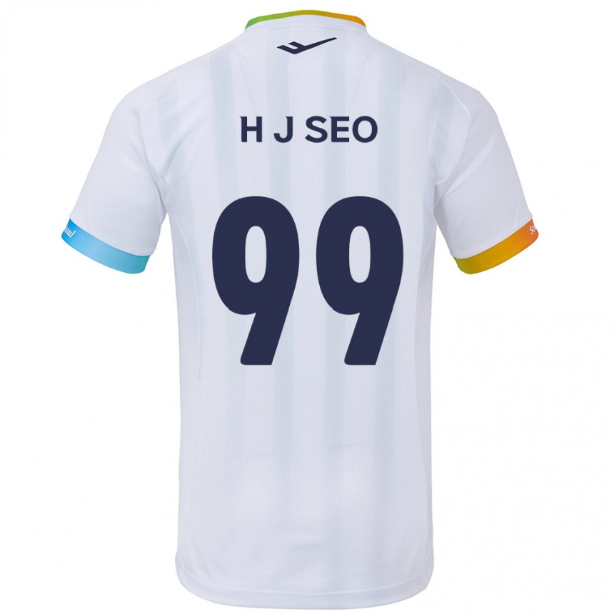 Vaikiškas Ju-Hwan Seo #99 Balta Mėlyna Išvykos Marškinėliai 2024/25 T-Shirt