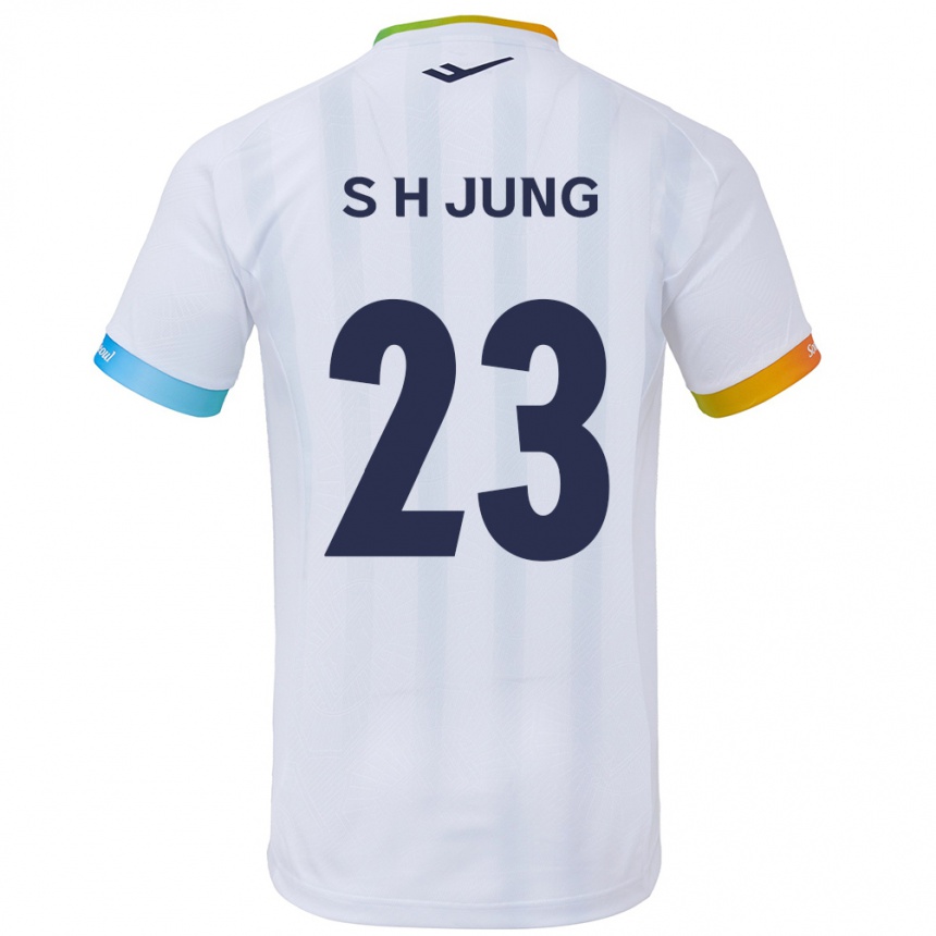 Vaikiškas Hyeon-Soo Jung #23 Balta Mėlyna Išvykos Marškinėliai 2024/25 T-Shirt