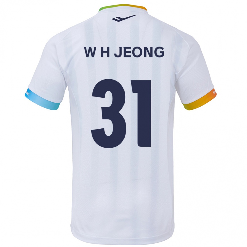 Vaikiškas Hyun-Woong Jeong #31 Balta Mėlyna Išvykos Marškinėliai 2024/25 T-Shirt