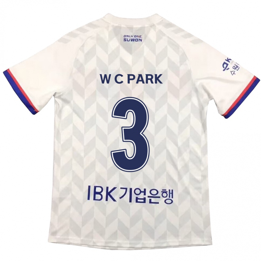 Vaikiškas Cheol-Woo Park #3 Balta Mėlyna Išvykos Marškinėliai 2024/25 T-Shirt