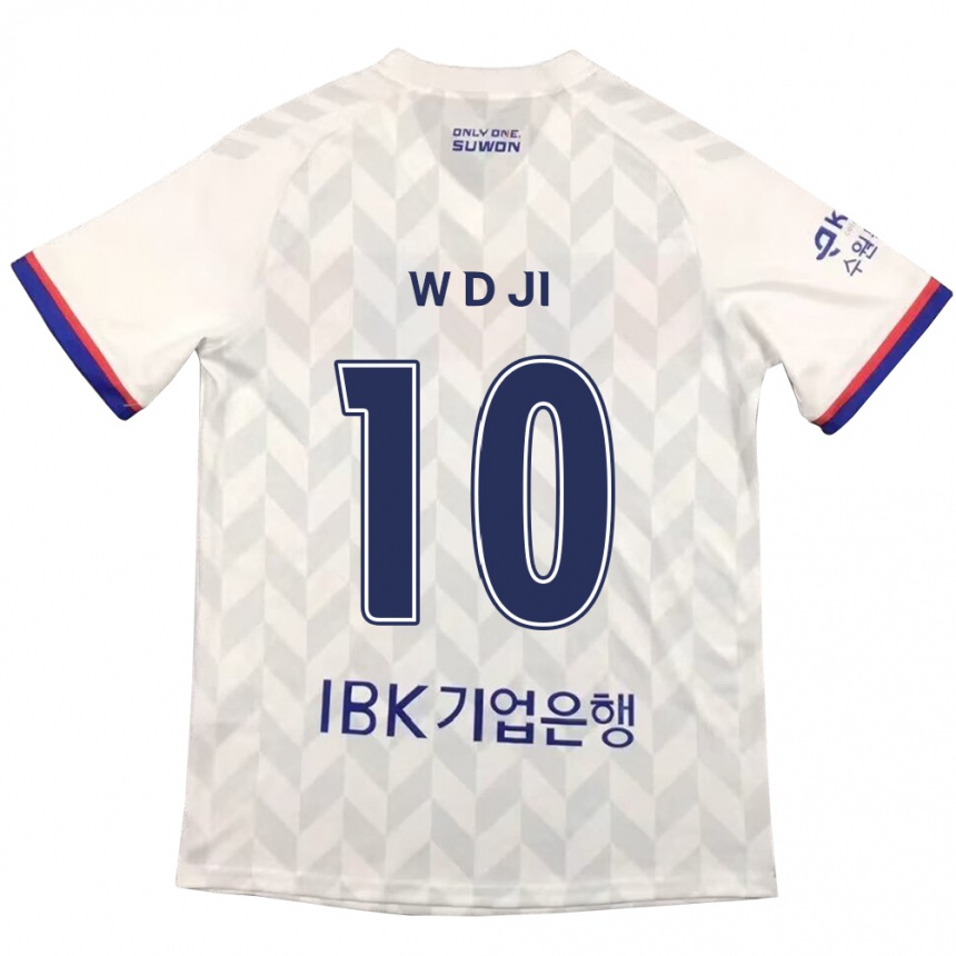 Vaikiškas Dong-Won Ji #10 Balta Mėlyna Išvykos Marškinėliai 2024/25 T-Shirt