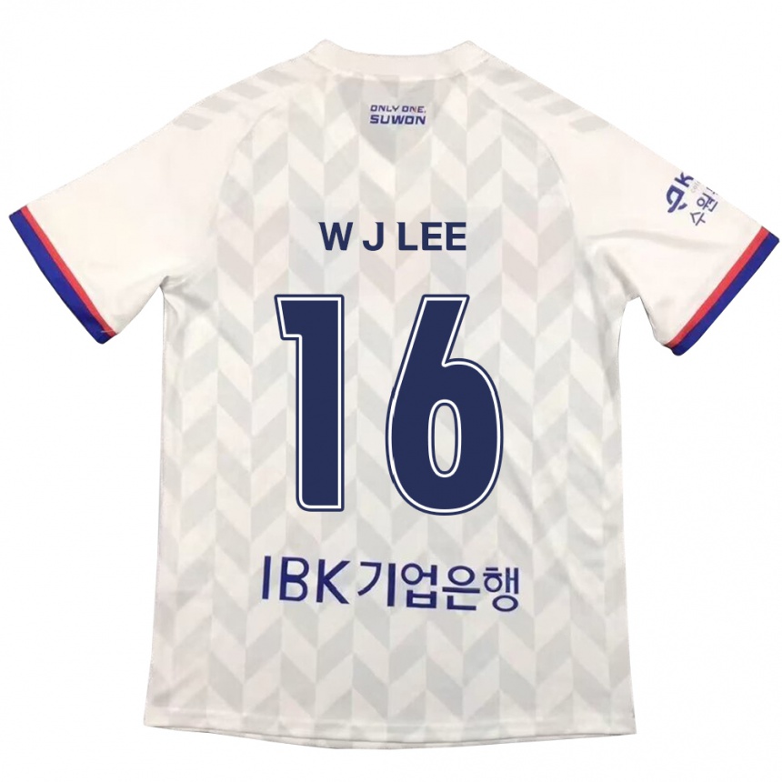 Vaikiškas Jae-Won Lee #16 Balta Mėlyna Išvykos Marškinėliai 2024/25 T-Shirt