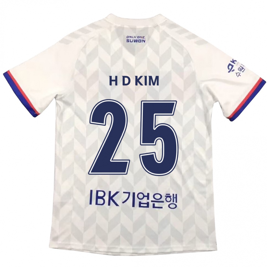 Vaikiškas Dae-Hyun Kim #25 Balta Mėlyna Išvykos Marškinėliai 2024/25 T-Shirt