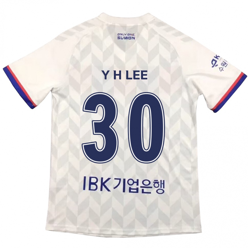 Vaikiškas Hyeon-Yong Lee #30 Balta Mėlyna Išvykos Marškinėliai 2024/25 T-Shirt