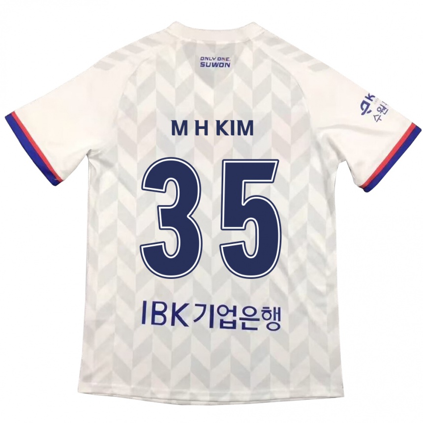 Vaikiškas Hyeon-Min Kim #35 Balta Mėlyna Išvykos Marškinėliai 2024/25 T-Shirt