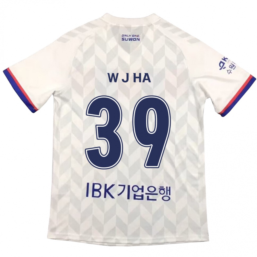 Vaikiškas Jung-Woo Ha #39 Balta Mėlyna Išvykos Marškinėliai 2024/25 T-Shirt