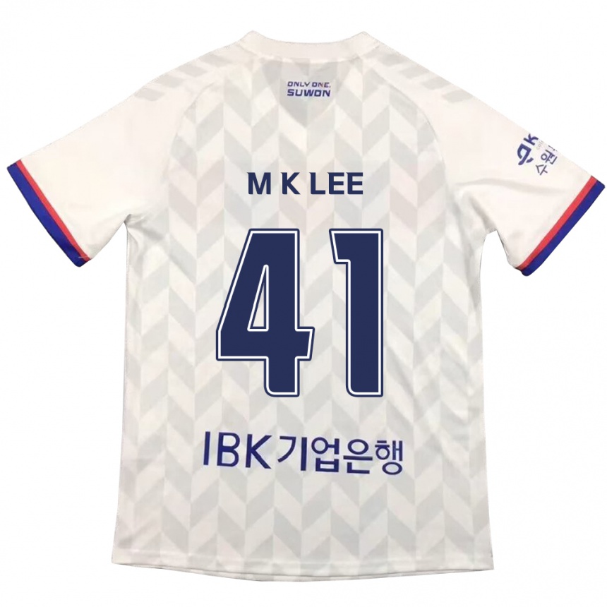 Vaikiškas Kyung-Min Lee #41 Balta Mėlyna Išvykos Marškinėliai 2024/25 T-Shirt