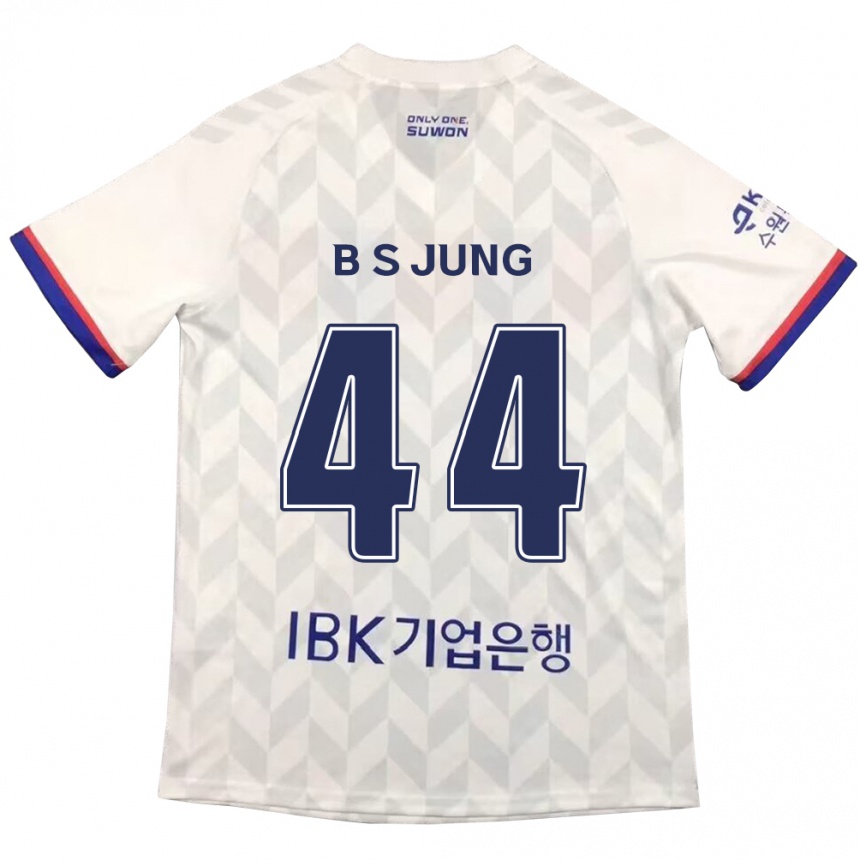 Vaikiškas Seung-Bae Jung #44 Balta Mėlyna Išvykos Marškinėliai 2024/25 T-Shirt