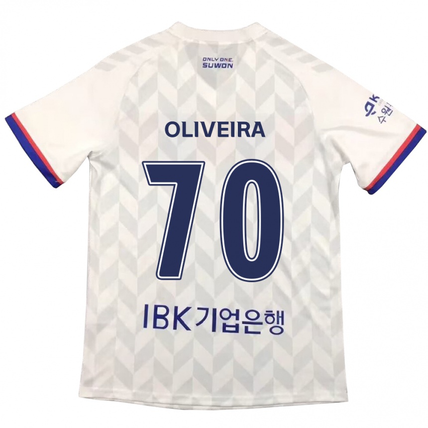 Vaikiškas Anderson Oliveira #70 Balta Mėlyna Išvykos Marškinėliai 2024/25 T-Shirt