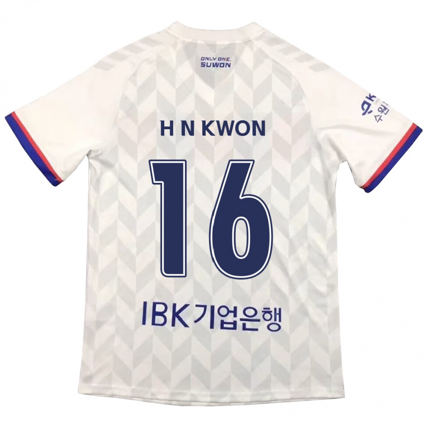 Vaikiškas Nam-Hoon Kwon #16 Balta Mėlyna Išvykos Marškinėliai 2024/25 T-Shirt