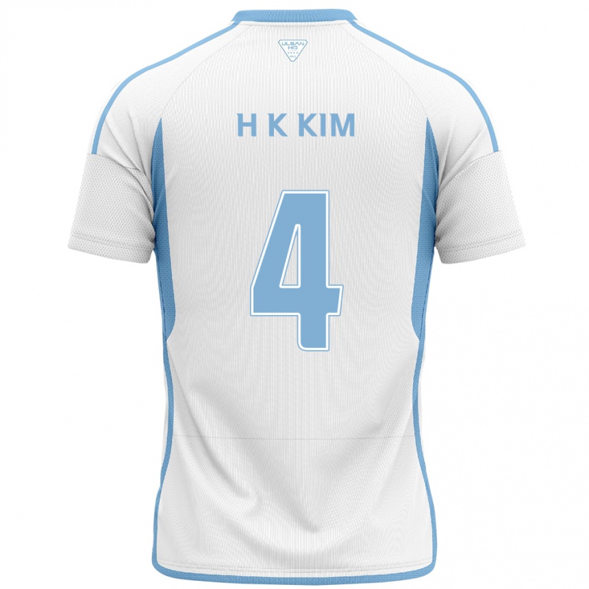 Vaikiškas Kee-Hee Kim #4 Balta Mėlyna Išvykos Marškinėliai 2024/25 T-Shirt