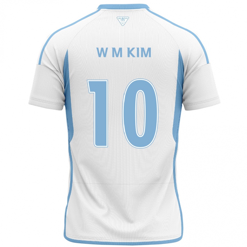 Vaikiškas Min-Woo Kim #10 Balta Mėlyna Išvykos Marškinėliai 2024/25 T-Shirt