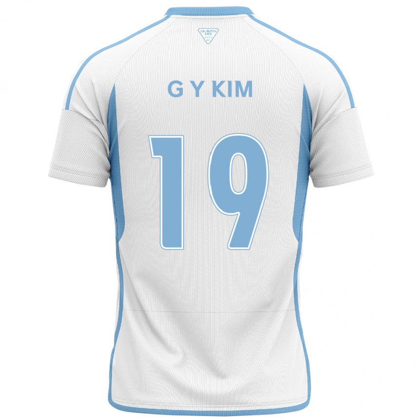 Vaikiškas Young-Gwon Kim #19 Balta Mėlyna Išvykos Marškinėliai 2024/25 T-Shirt