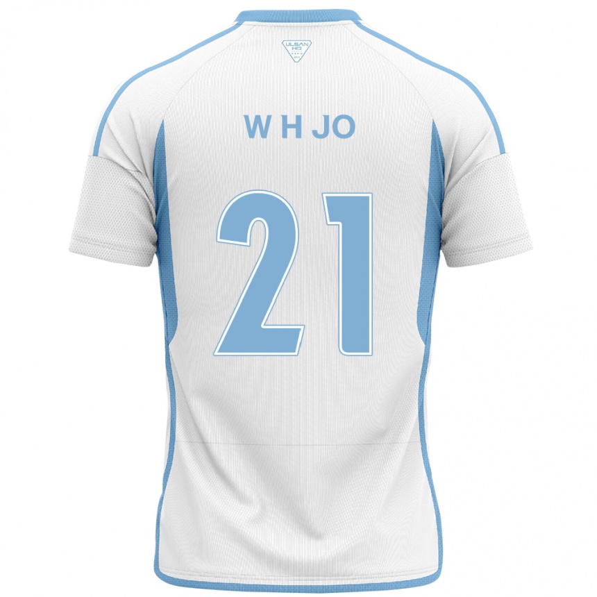 Vaikiškas Hyeon-Woo Jo #21 Balta Mėlyna Išvykos Marškinėliai 2024/25 T-Shirt