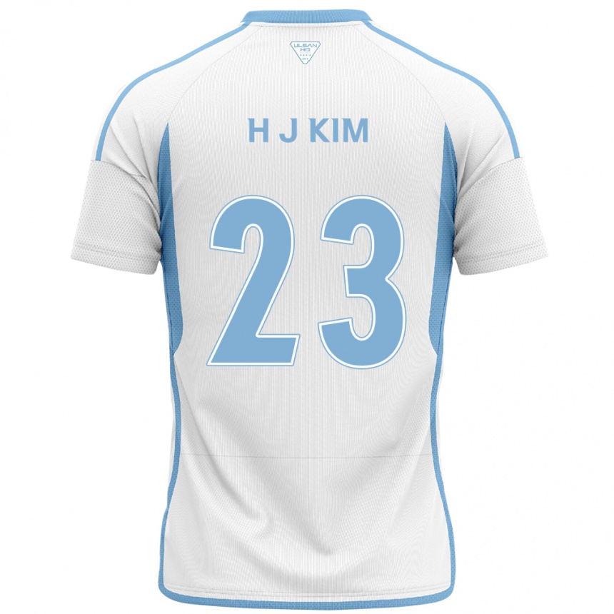 Vaikiškas Ju-Hwan Kim #23 Balta Mėlyna Išvykos Marškinėliai 2024/25 T-Shirt